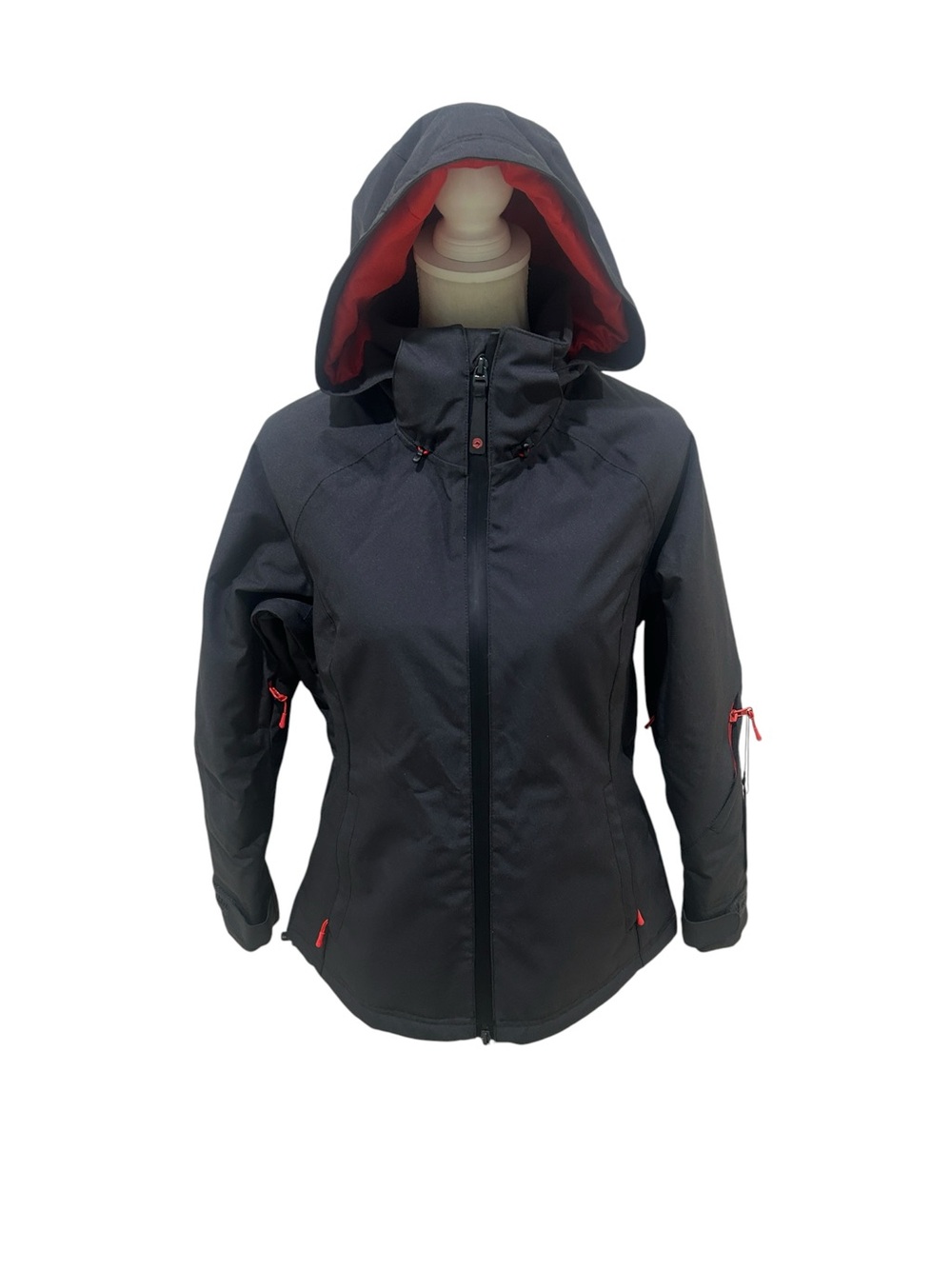 NWT wildhorn frontera Black Hooded Ski snow Jacket Red Accents waterproof small